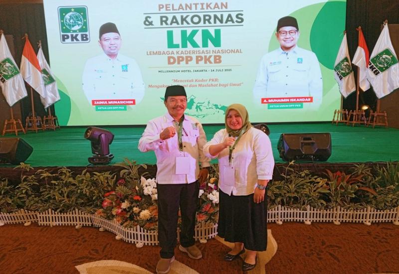 Ketua Dan Sekretaris  LKP DPW PKB  Bengkulu Hadiri Pelantikan dan Rakornas LKN PKB 2025